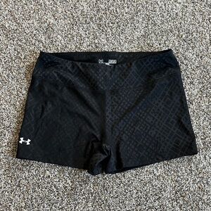 Under Armour Women's Patterned Black Athletic Shorts